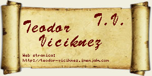 Teodor Viciknez vizit kartica